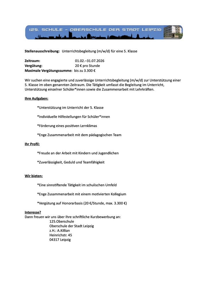 Stellenausschreibungen